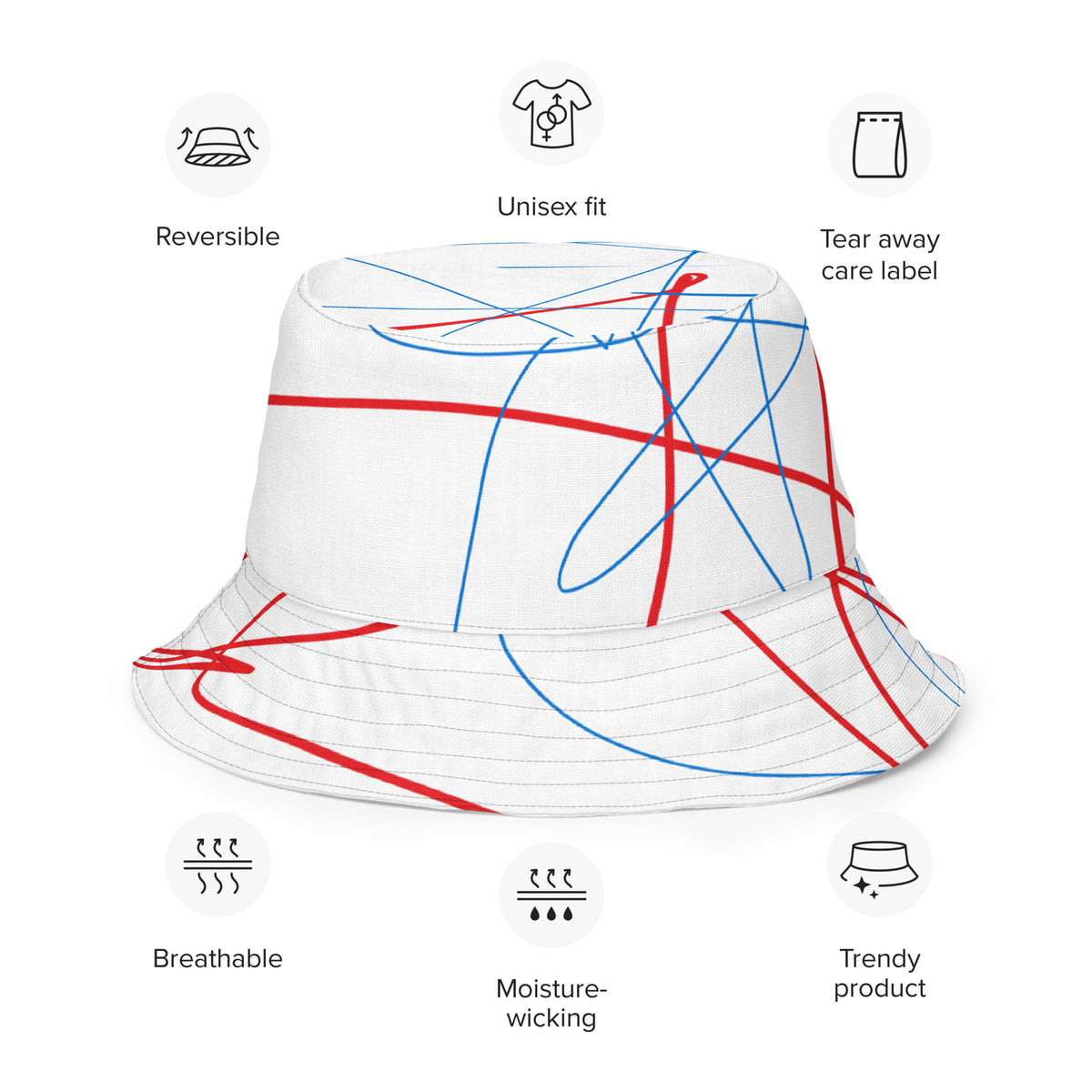 Scribble bucket hat