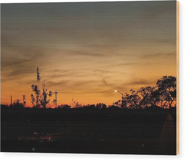 Evening Silhouettes - Wood Print
