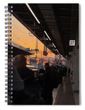 Train Station at Sunset - Spiral Notebook