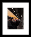 Train Station at Sunset - Framed Print
