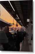 Train Station at Sunset - Metal Print