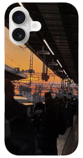 Train Station at Sunset - Phone Case