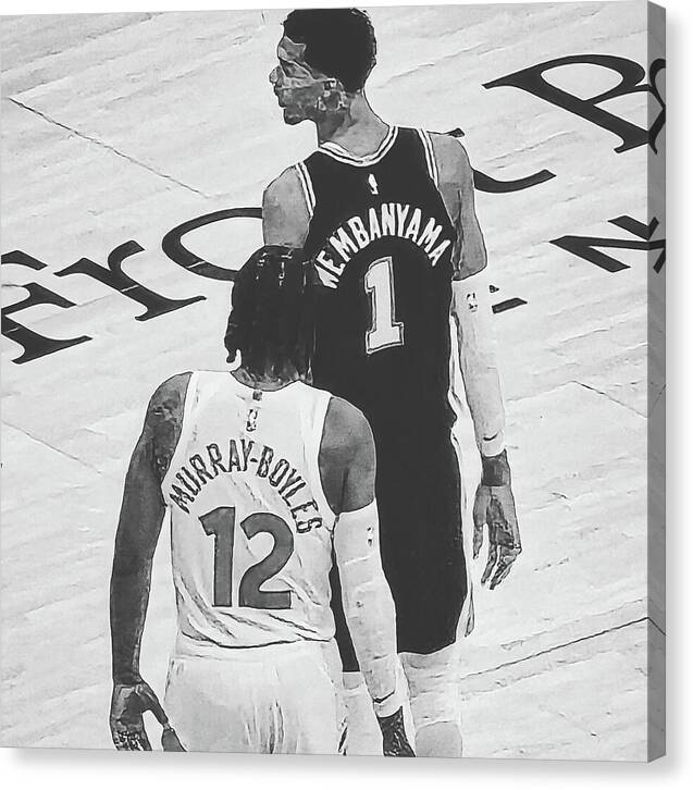 Wemby on the Court - Canvas Print
