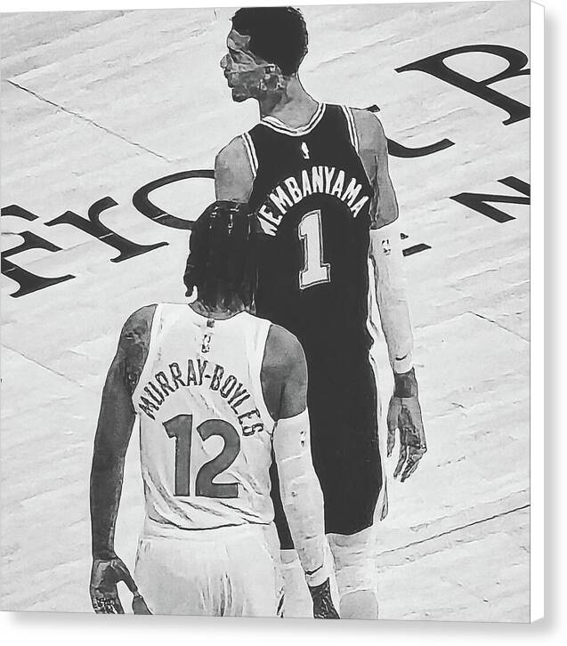 Wemby on the Court - Canvas Print