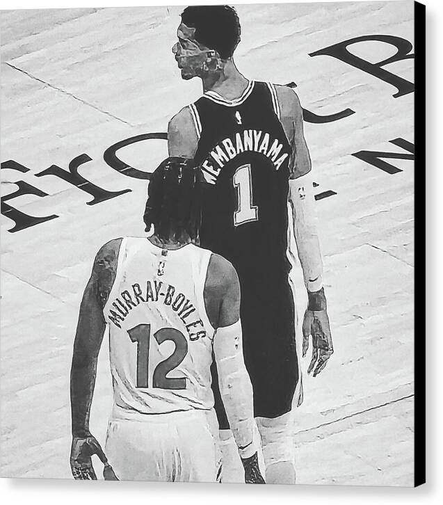 Wemby on the Court - Canvas Print