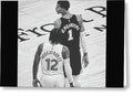 Wemby on the Court - Greeting Card