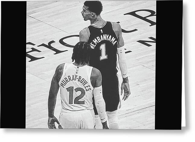 Wemby on the Court - Greeting Card