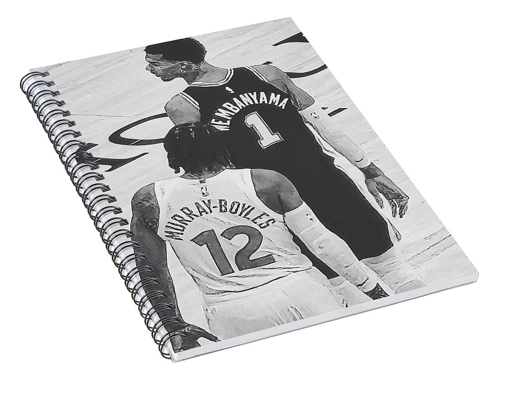 Wemby on the Court - Spiral Notebook