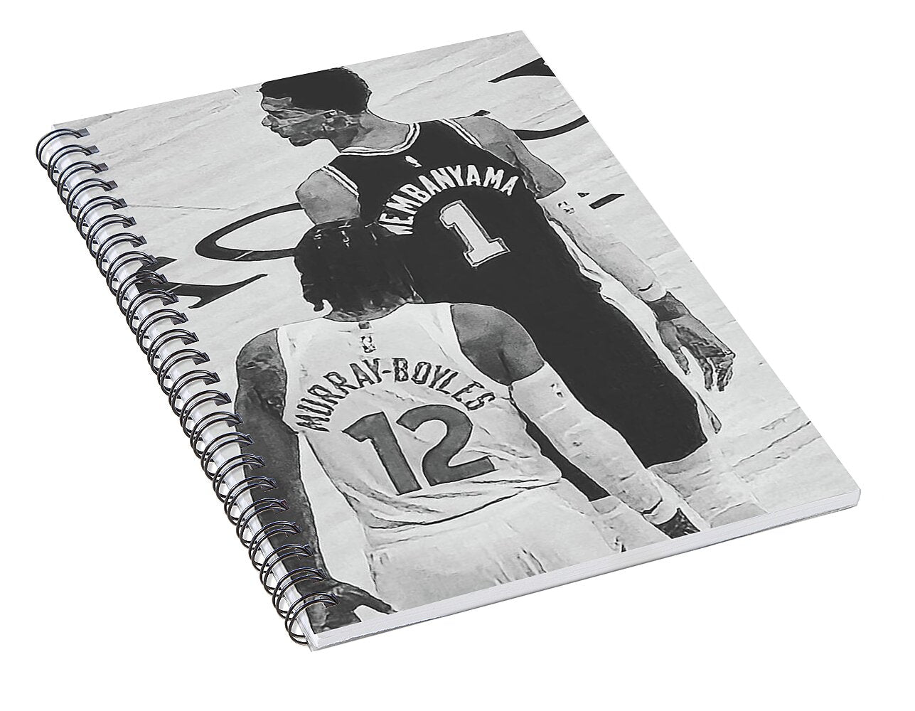 Wemby on the Court - Spiral Notebook