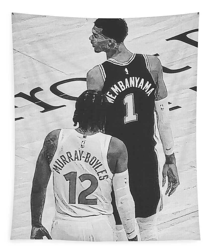 Wemby on the Court - Tapestry