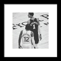Wemby on the Court - Framed Print