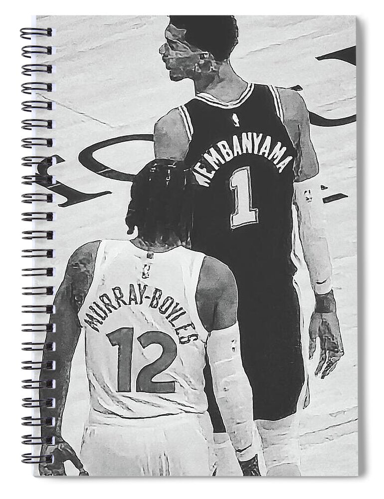 Wemby on the Court - Spiral Notebook